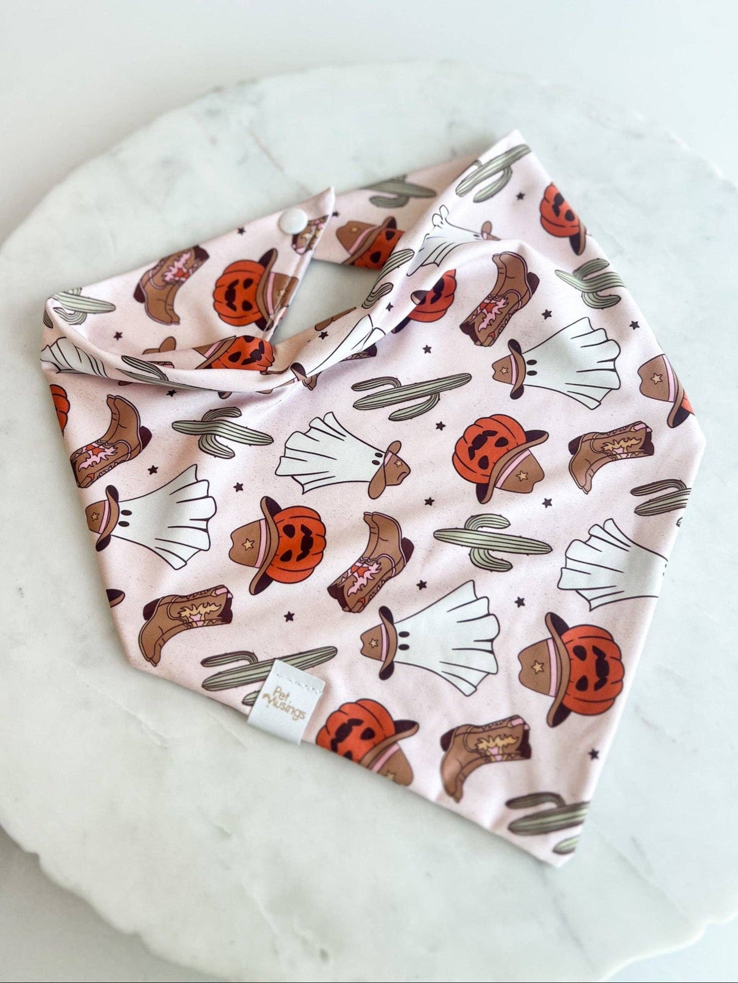 Howdy Pumpkin Wrinkle Resistant Bandana: Small