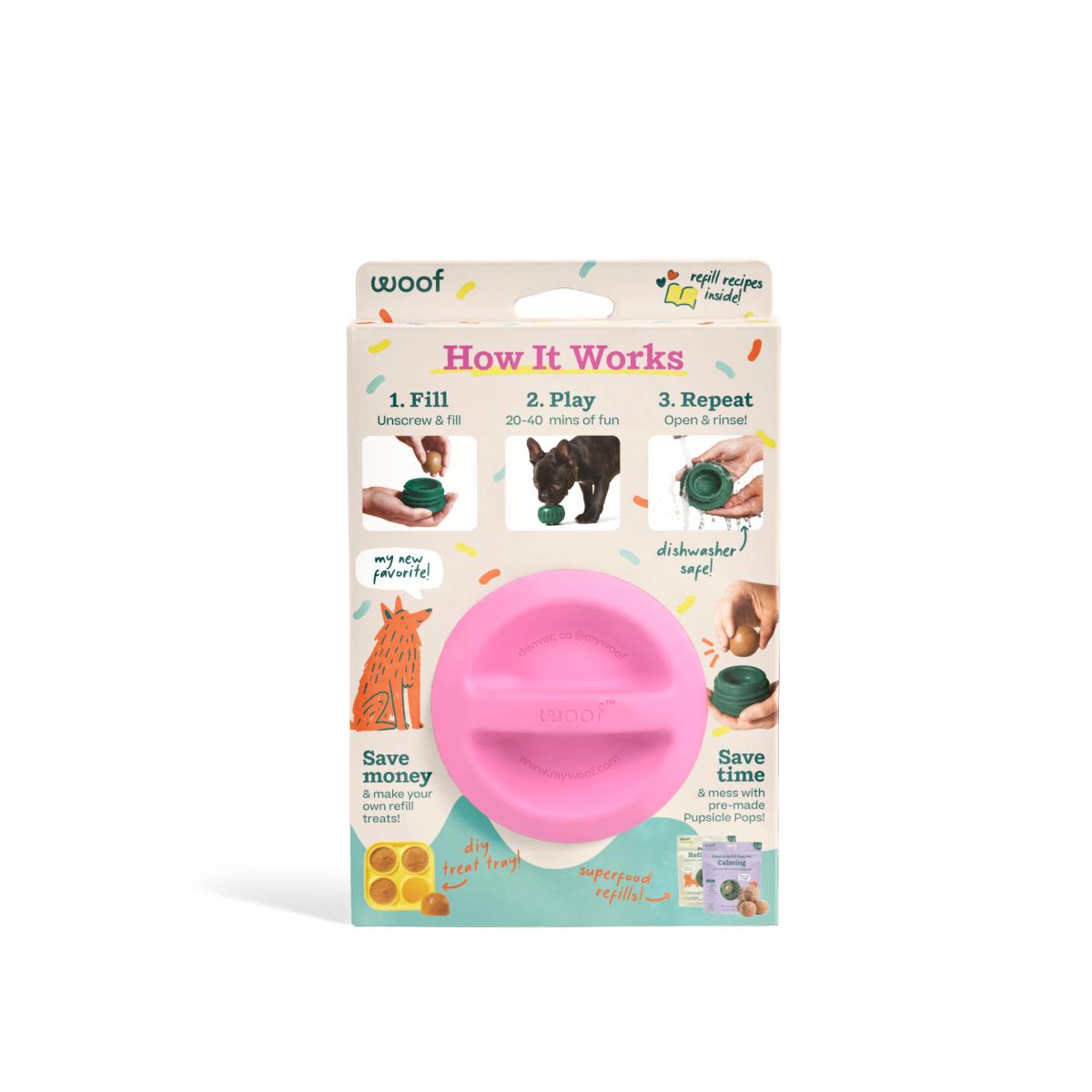 Woof - Party Pupsicle: Pink / Small