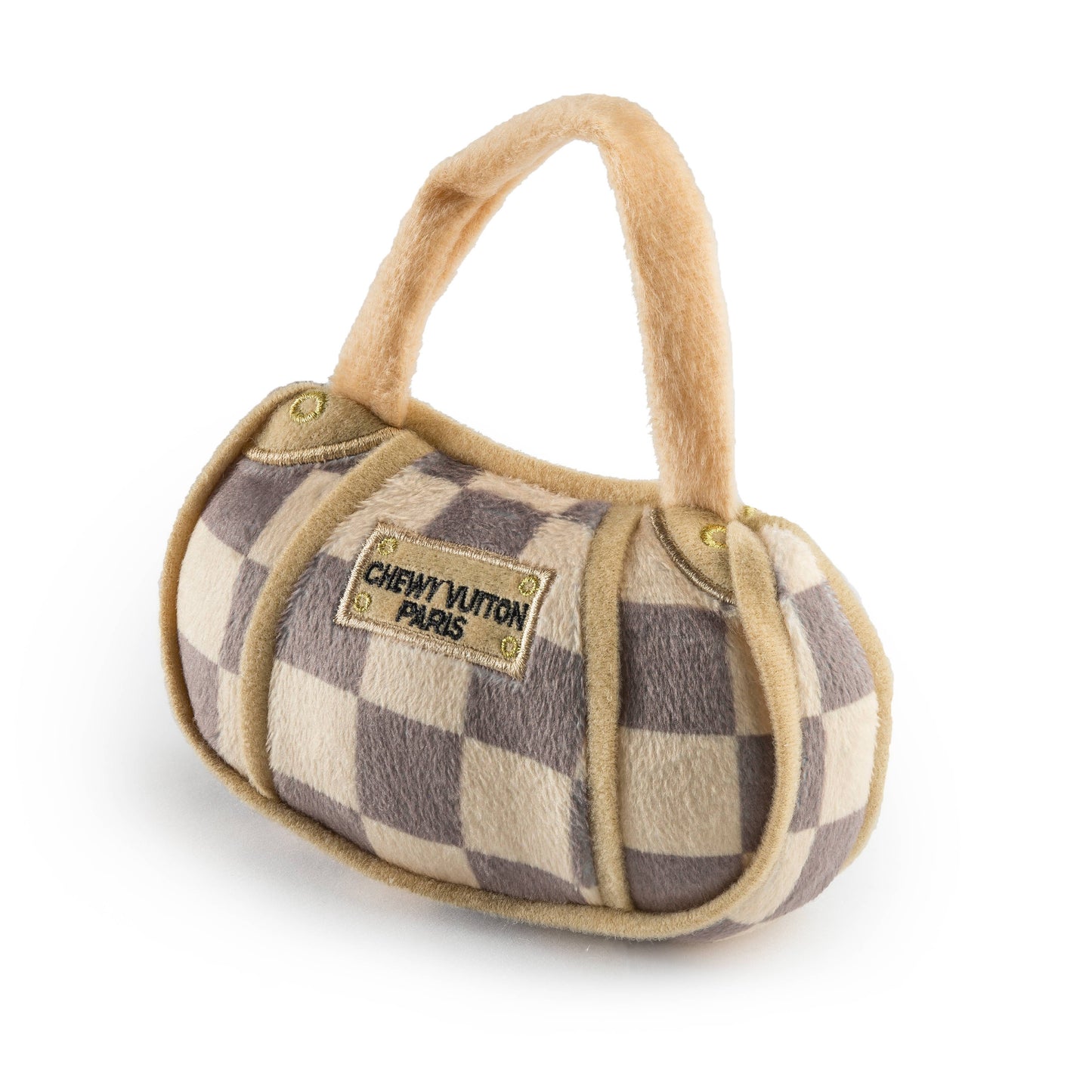 Haute Diggity Dog - Checker Chewy Vuiton Handbag Squeaker Dog Toy: Large