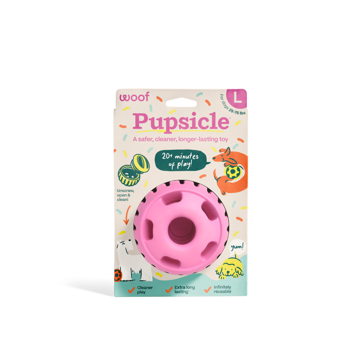 Woof - Party Pupsicle: Pink / Small