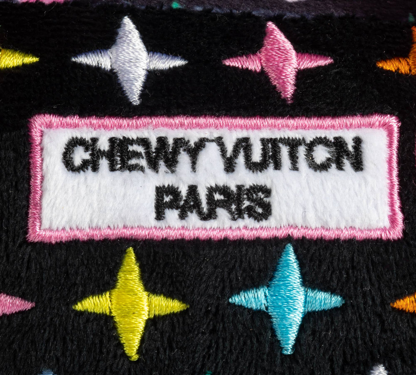 Haute Diggity Dog - Black Monogram Chewy Vuiton Handbag Squeaker Dog Toy: Large