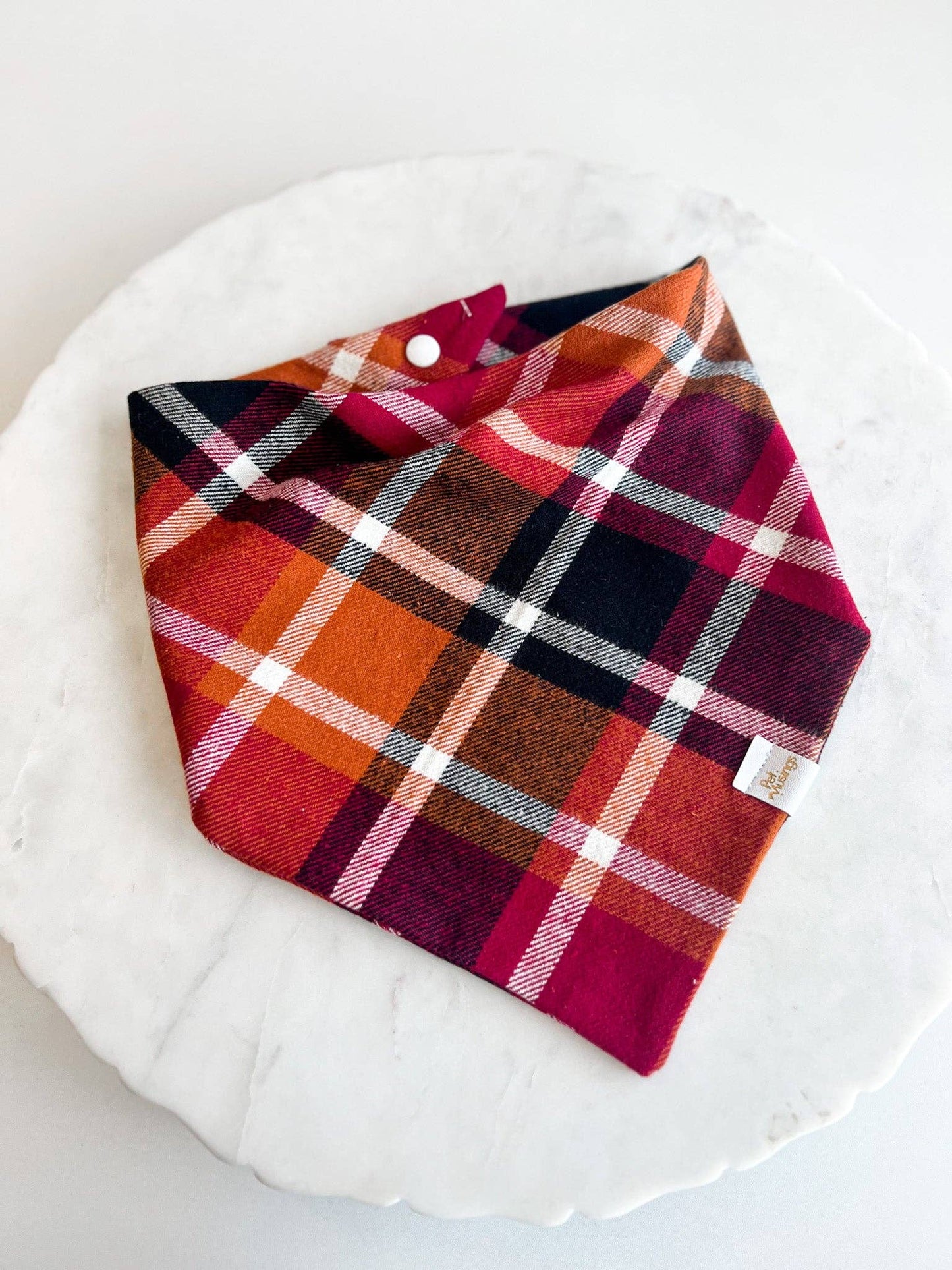 Pet Musings - Apple Orchard Plaid Flannel Bandana: Small