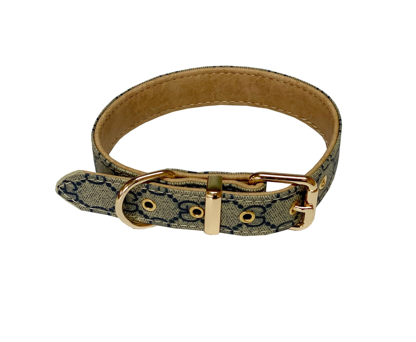 Poochi Blue Luxury Dog Collar: Large