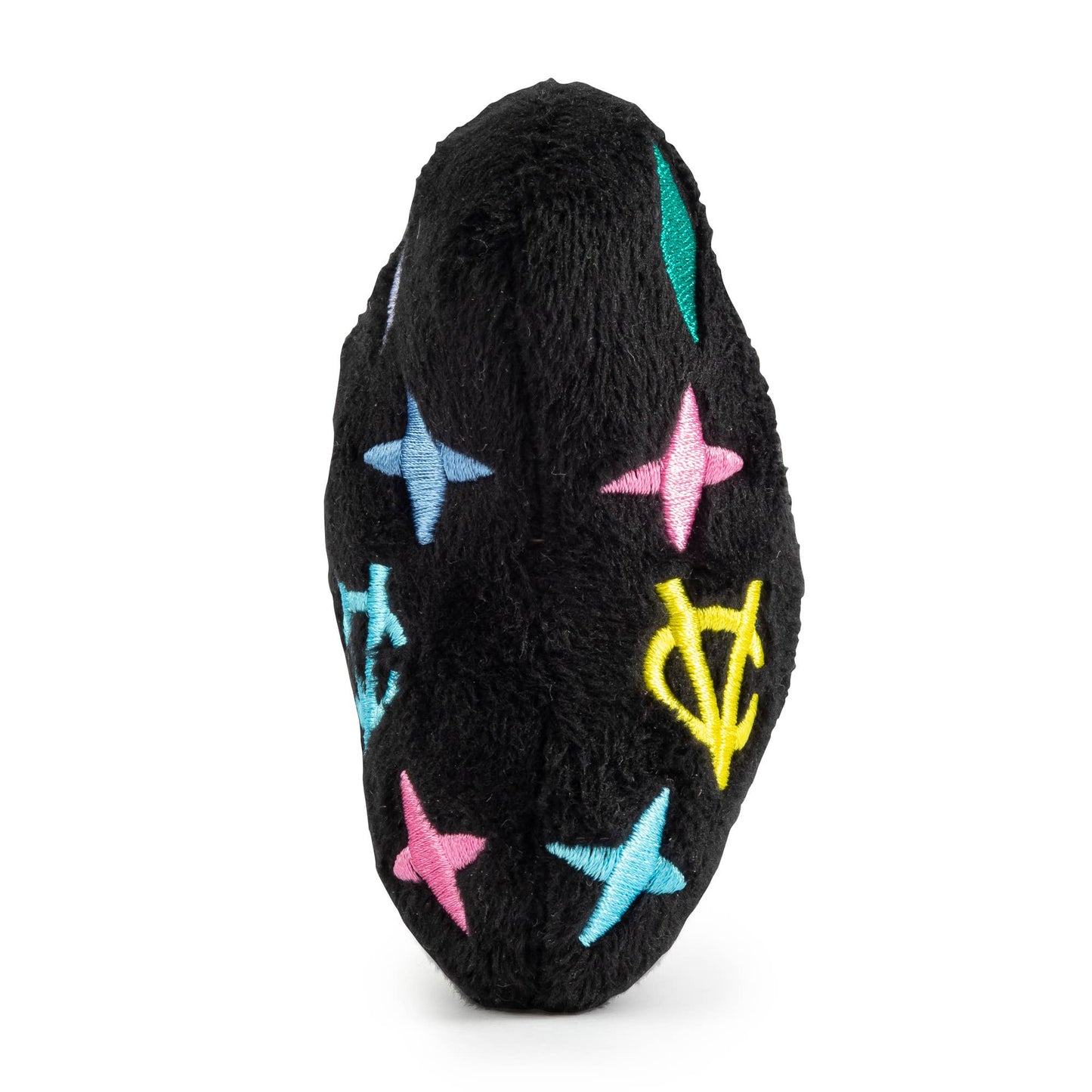Haute Diggity Dog - Black Monogram Chewy Vuiton Bone Squeaker Dog Toy: XL