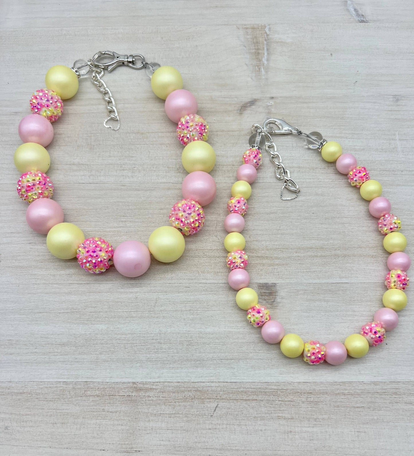 My Trendy Little Pup - Spring Mini Soft Confetti: 11" / Clasp w/2" extender chain