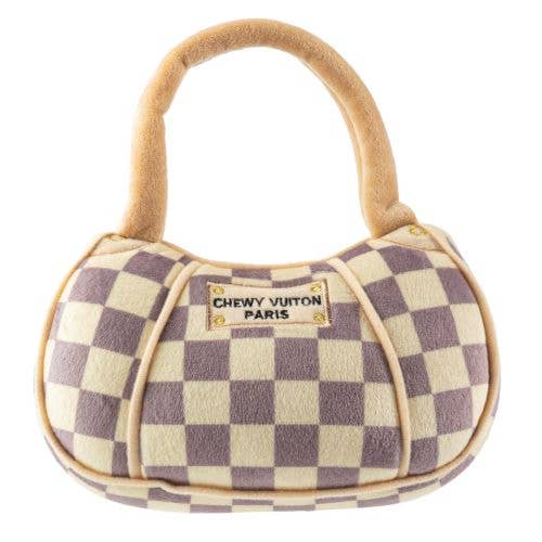 Haute Diggity Dog - Checker Chewy Vuiton Handbag Squeaker Dog Toy: Large