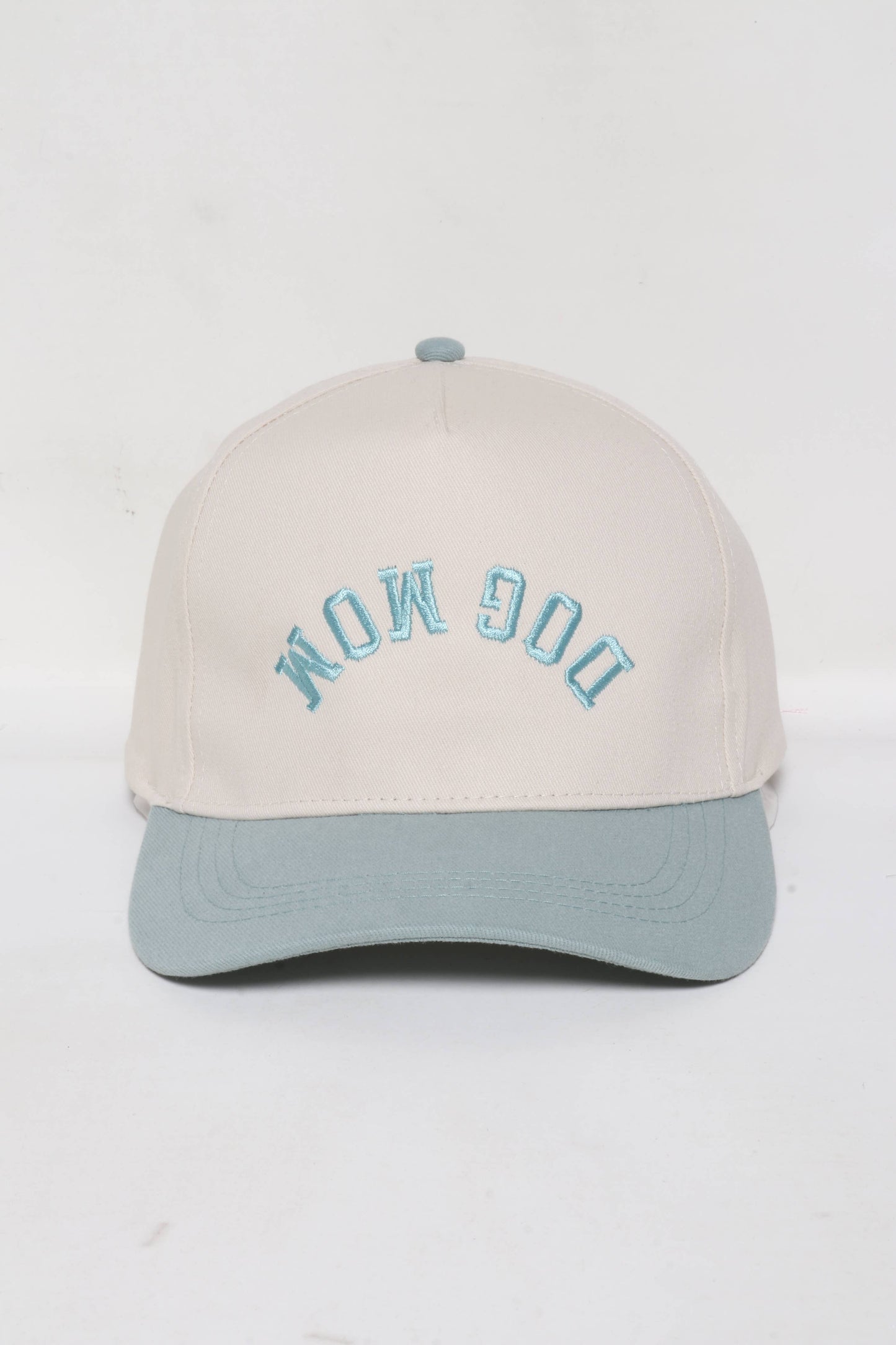 David And Young - DOG MOM Upside Down embroidery in Two Tone Baseball Cap: Pink