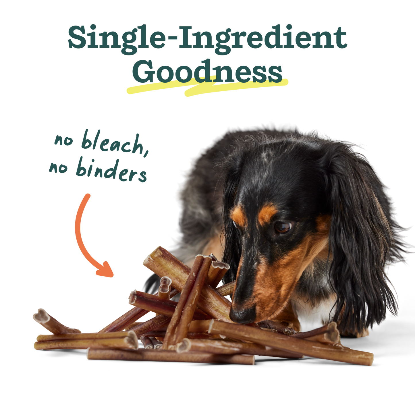 Woof - BullySafe Chews - Pure Collagen: Beef / 6-inch 5 pack