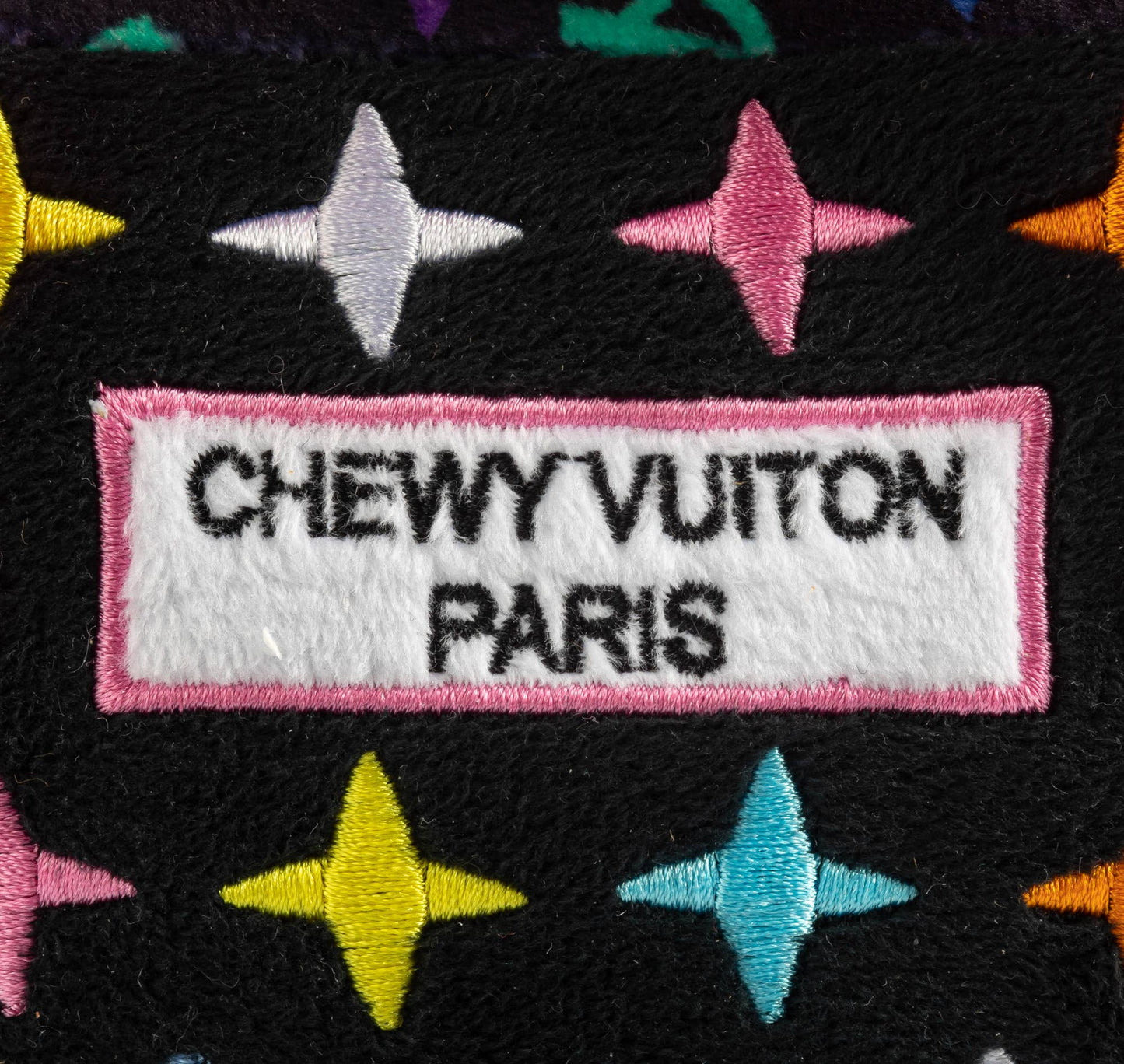Haute Diggity Dog - Black Monogram Chewy Vuiton Handbag Squeaker Dog Toy: Large