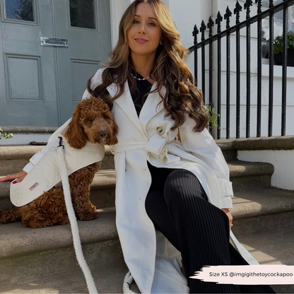 Cocopup London - LUXE Quilted Dog Coat - Creamy Chai: Medium
