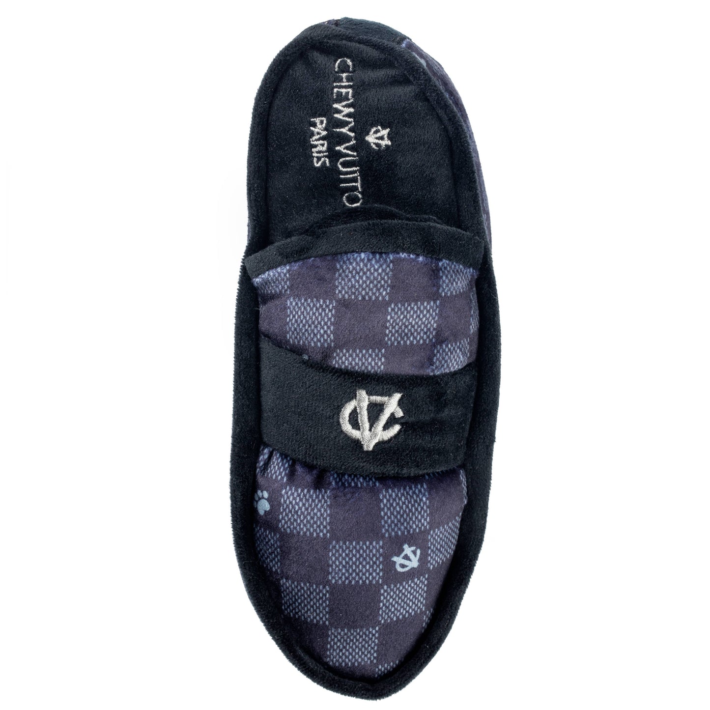 Haute Diggity Dog - Black Checker Chewy Vuiton Loafer Squeaker Dog Toy