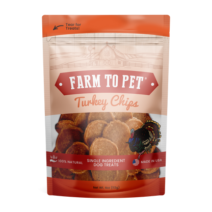 Farm to Pet - Turkey Chips Dog Treats: 4oz