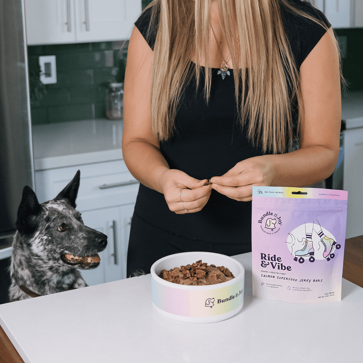 Bundle x Joy - Ride & Vibe Wild-Caught Salmon Jerky Bars for Dogs 5oz: 5oz