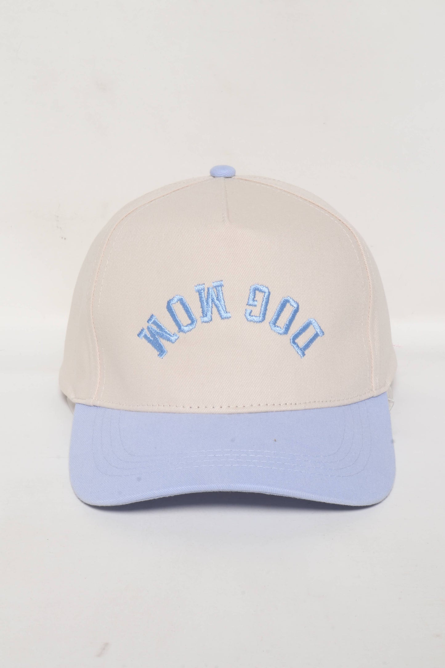 David And Young - DOG MOM Upside Down embroidery in Two Tone Baseball Cap: Pink