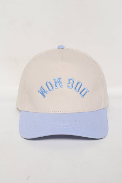 David And Young - DOG MOM Upside Down embroidery in Two Tone Baseball Cap: Pink