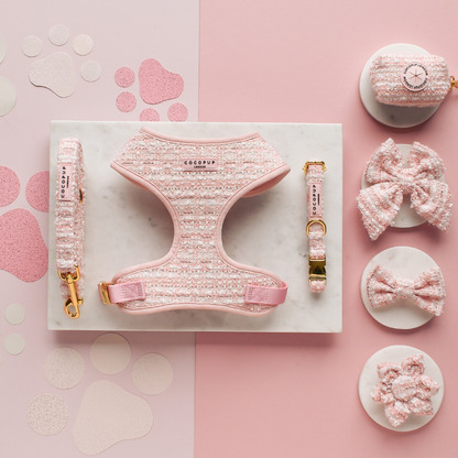Cocopup London - Pink Textured Tweed Poop Bag Holder
