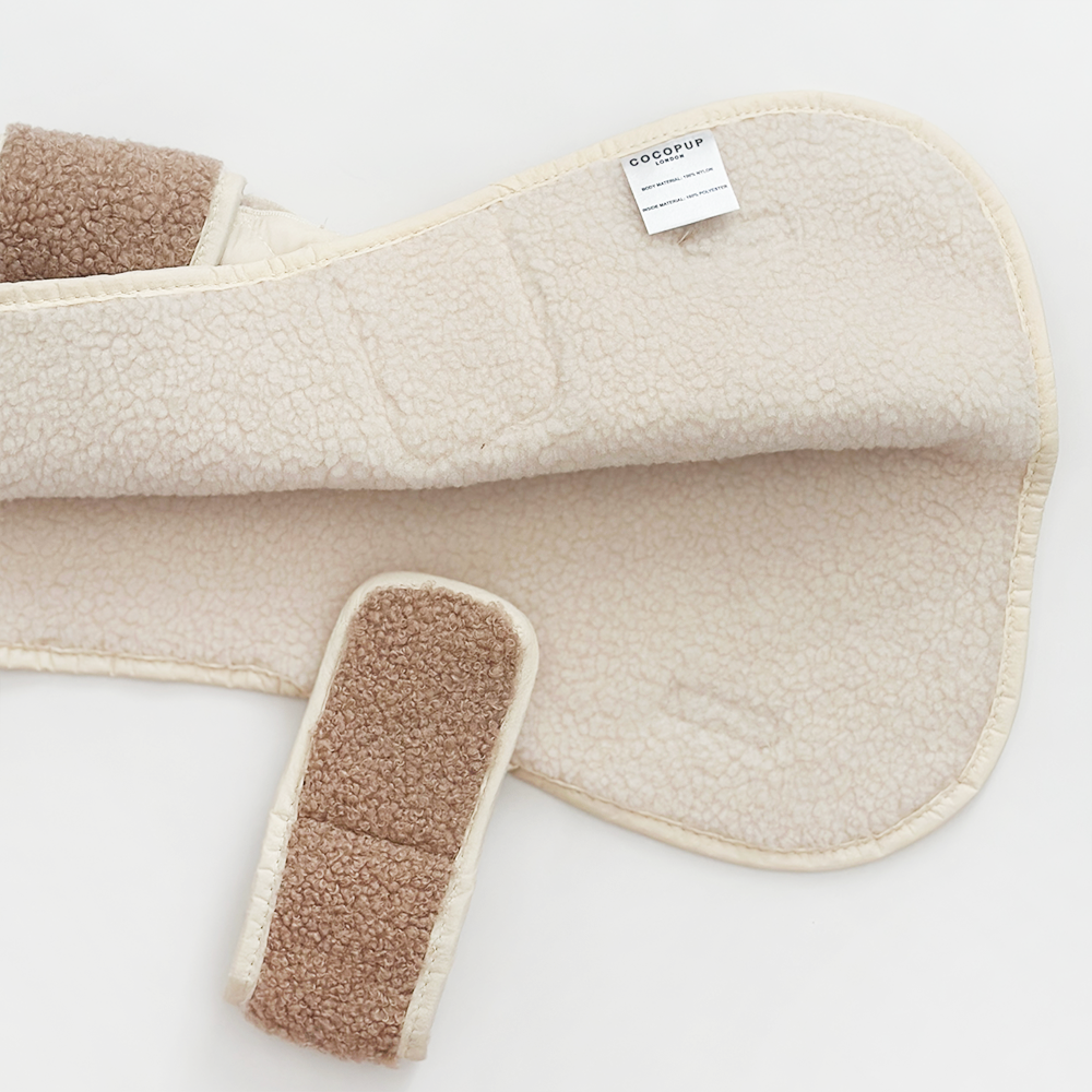 Cocopup London - LUXE Quilted Dog Coat - Creamy Chai: Small