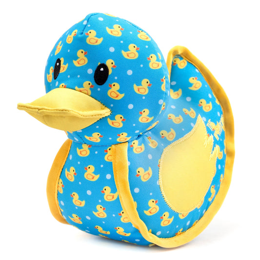The Worthy Dog - Rubber Duck Toy: Blue / Small