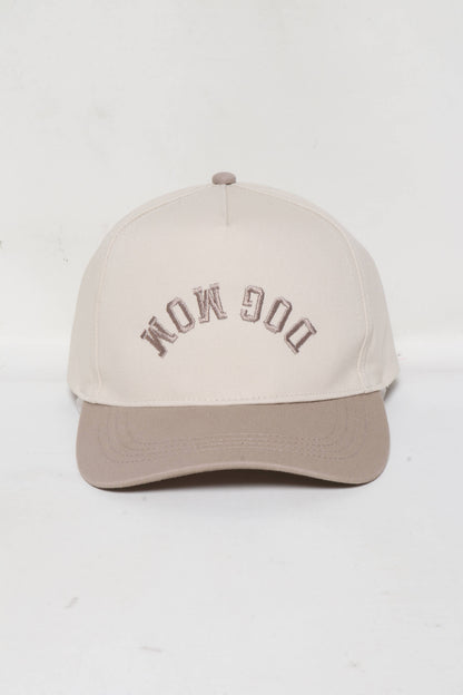 David And Young - DOG MOM Upside Down embroidery in Two Tone Baseball Cap: Pink