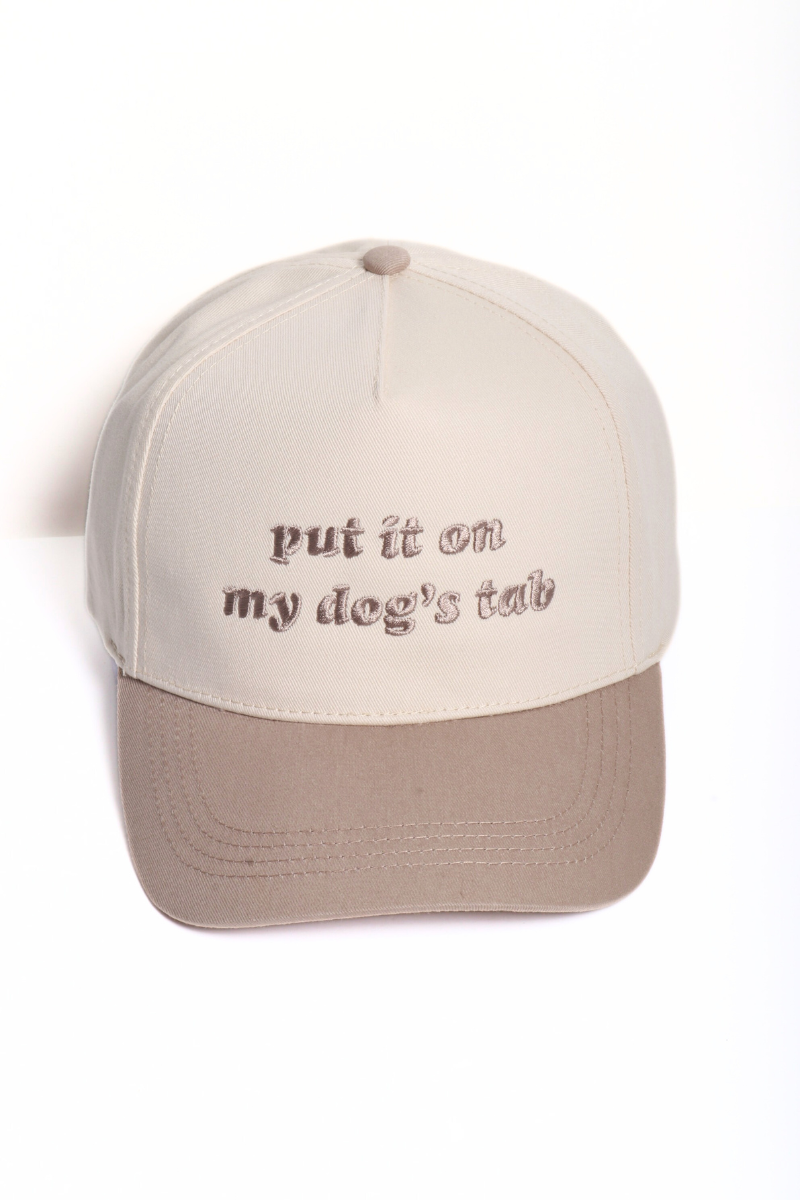 David And Young - Put It On My Dog's Tab Embroidery 5 Panel Two Tone Cap: Black