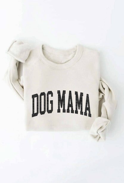 OAT COLLECTIVE - DOG MAMA Graphic Sweatshirt: BLACK / L