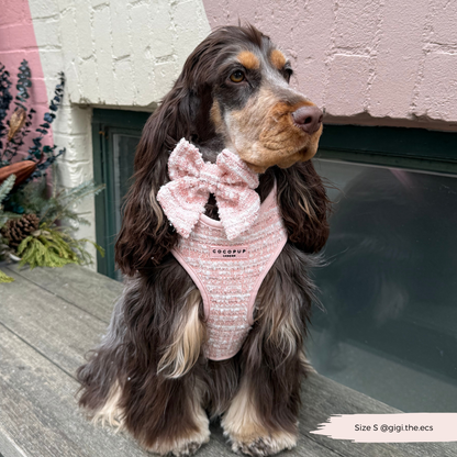 Cocopup London - Pink Textured Tweed Sailor Bow Tie