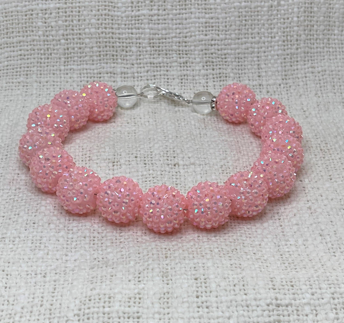 My Trendy Little Pup - RHINESTONE - BABY PINK DOG NECKLACE: 13 inches