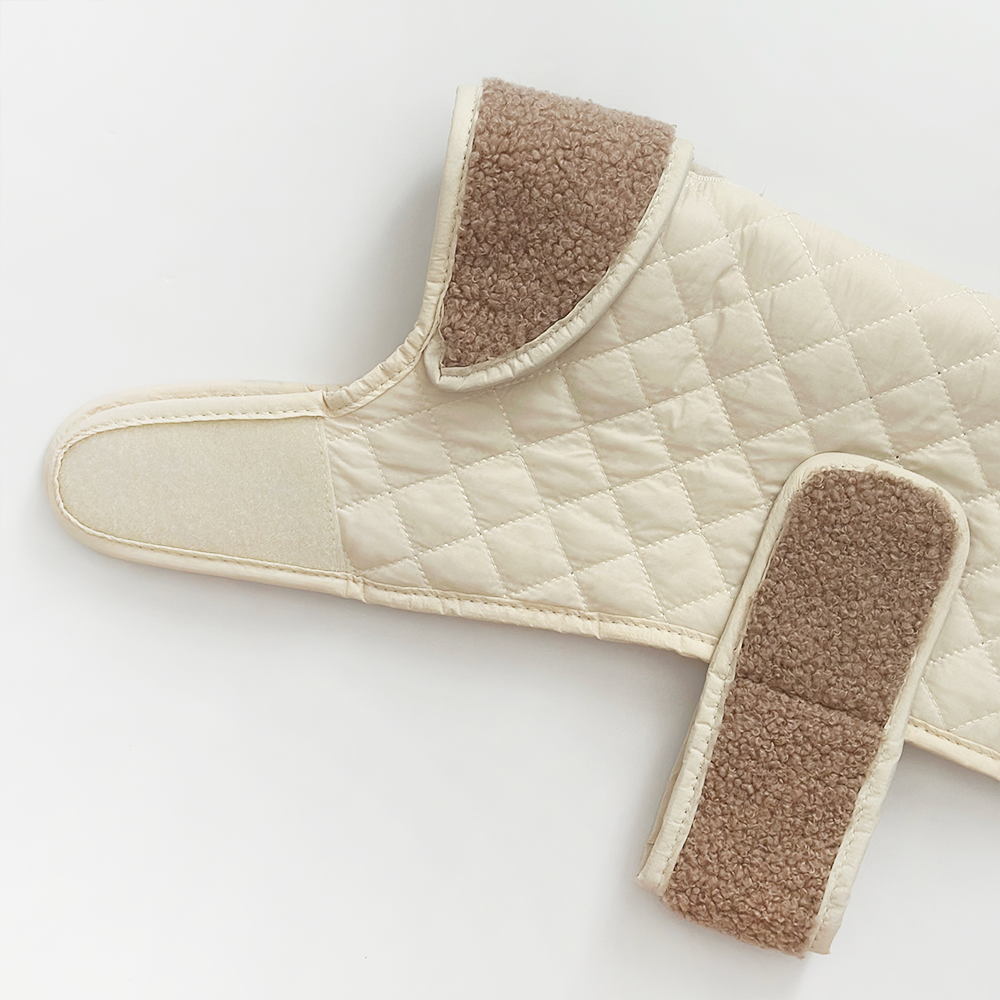 Cocopup London - LUXE Quilted Dog Coat - Creamy Chai: Small