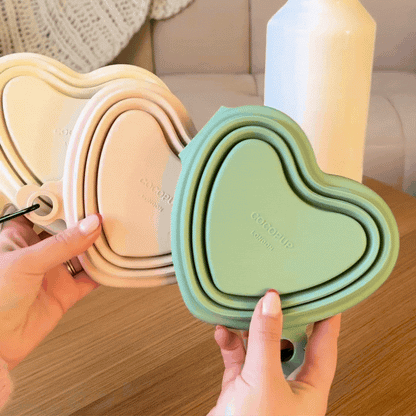 Cocopup London - Heart Collapsible Bowl - Cream