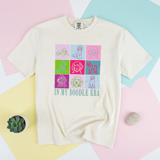 In My doodle Era Block Tee: IVORY / MD