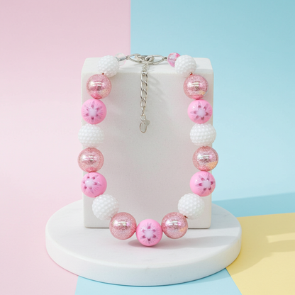 Spring Flower with White Jelly Rhinestone: 8"