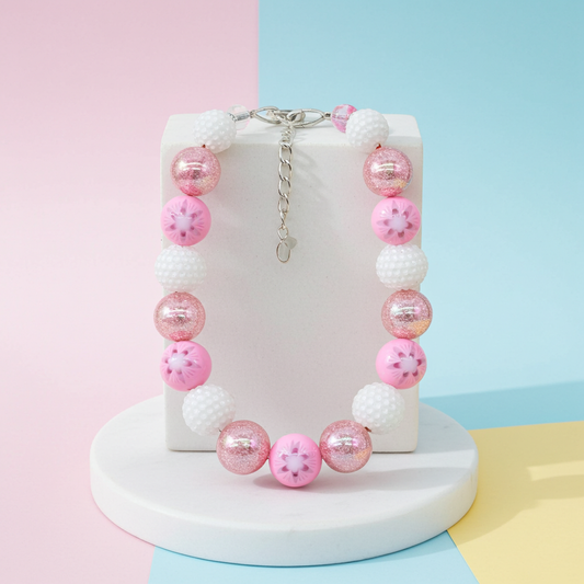 Spring Flower with White Jelly Rhinestone: 8"