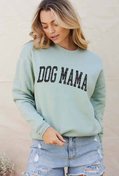 OAT COLLECTIVE - DOG MAMA Graphic Sweatshirt: BLACK / M