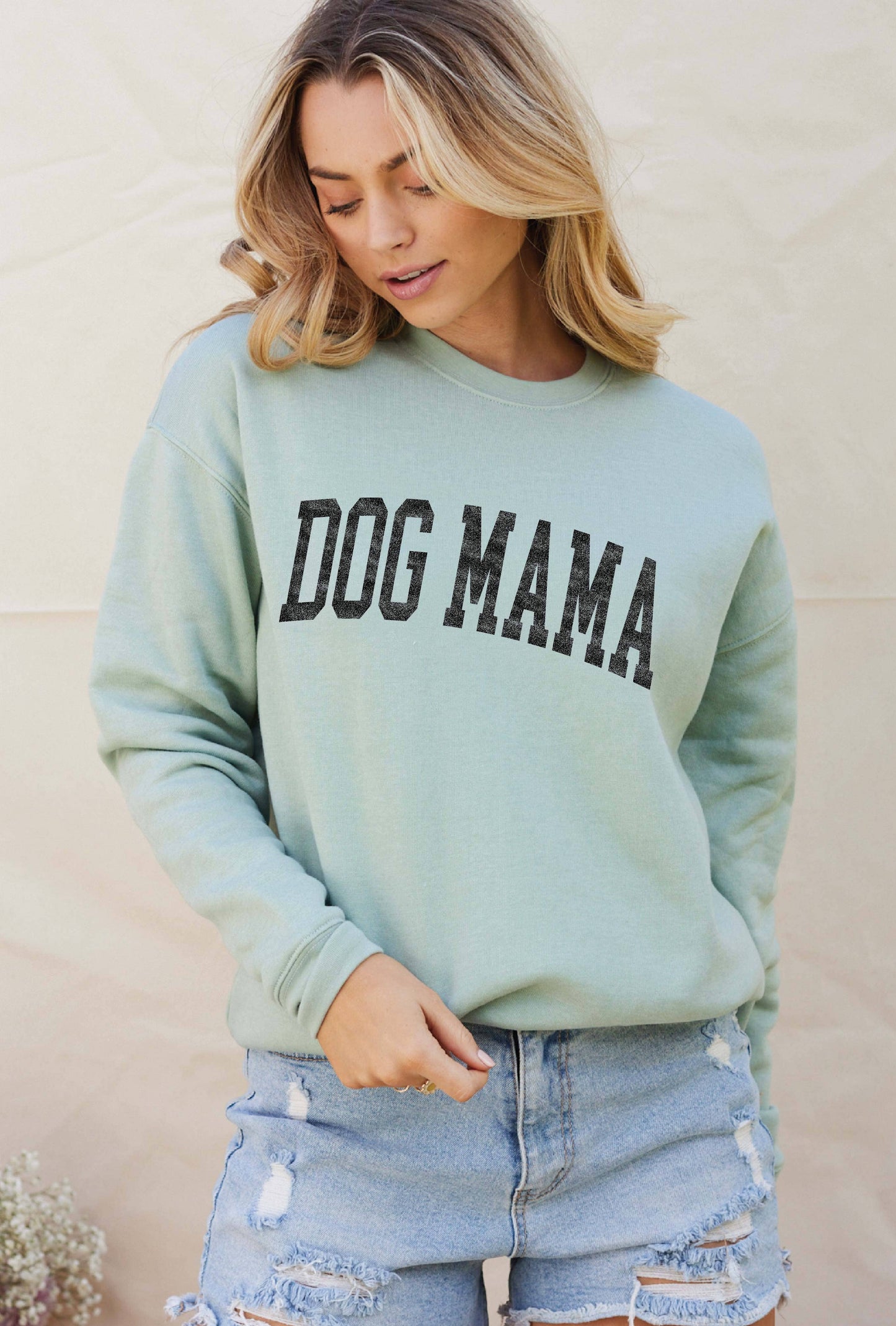 OAT COLLECTIVE - DOG MAMA Graphic Sweatshirt: BLACK / S