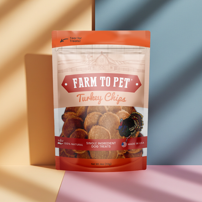 Farm to Pet - Turkey Chips Dog Treats: 4oz