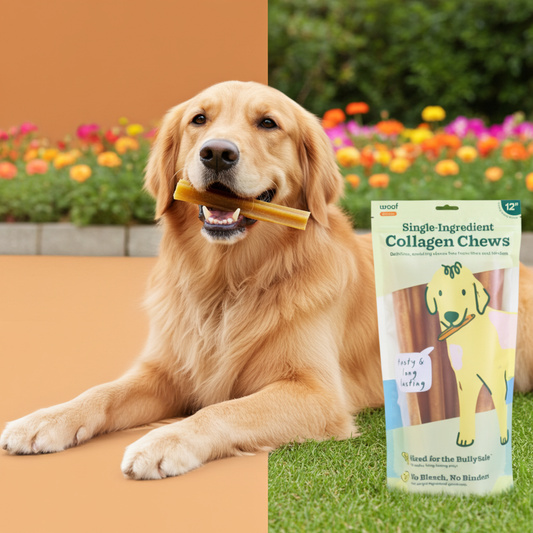 Woof - BullySafe Chews - Pure Collagen: Beef / 12-inch 10 pack
