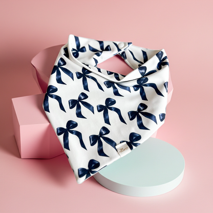 Black Bows Wrinkle Resistant Bandana: Small