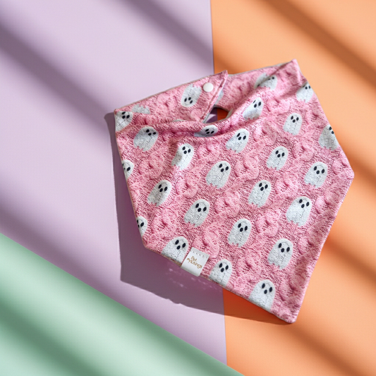 Pink Ghosts Bandana: Medium/large