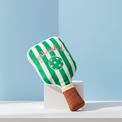 Green Stripe Pickleball Paddle by Haute Diggity Dog