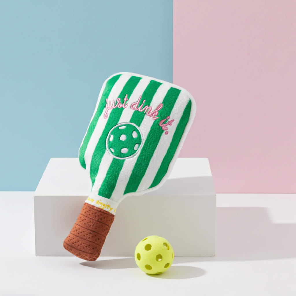 Green Stripe Pickleball Paddle by Haute Diggity Dog