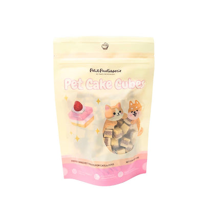 Petit Pawtisserie - Freeze Dried Duck Cake Cube Treats for Cats & Dogs 50g