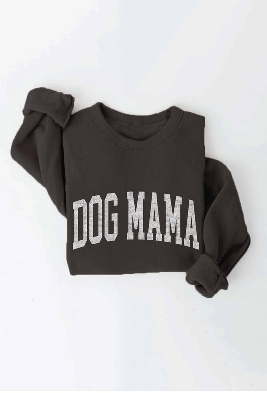 OAT COLLECTIVE - DOG MAMA Graphic Sweatshirt: BLACK / S