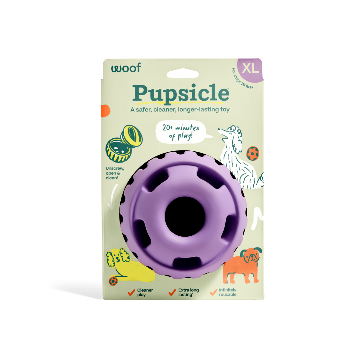 Woof - The Pupsicle - Lavender: X-Large