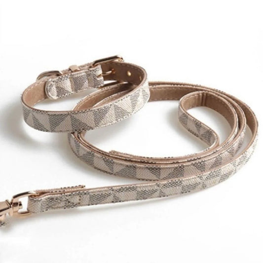 Chewy Vuitton Vanilla | Collar & Leash Set