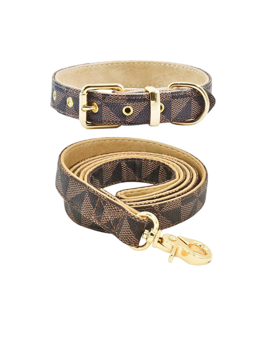 Chewy Vuitton CoCo | Collar & Leash Set