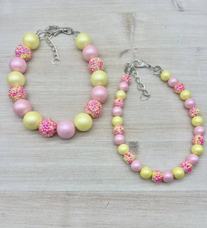 My Trendy Little Pup - Spring Mini Soft Confetti: 11" / Clasp w/2" extender chain
