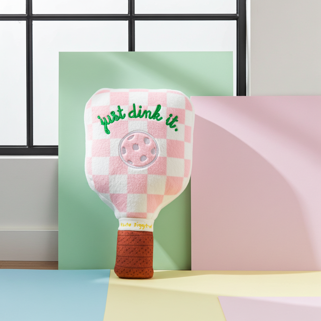 Pink Checker Pickleball Paddle