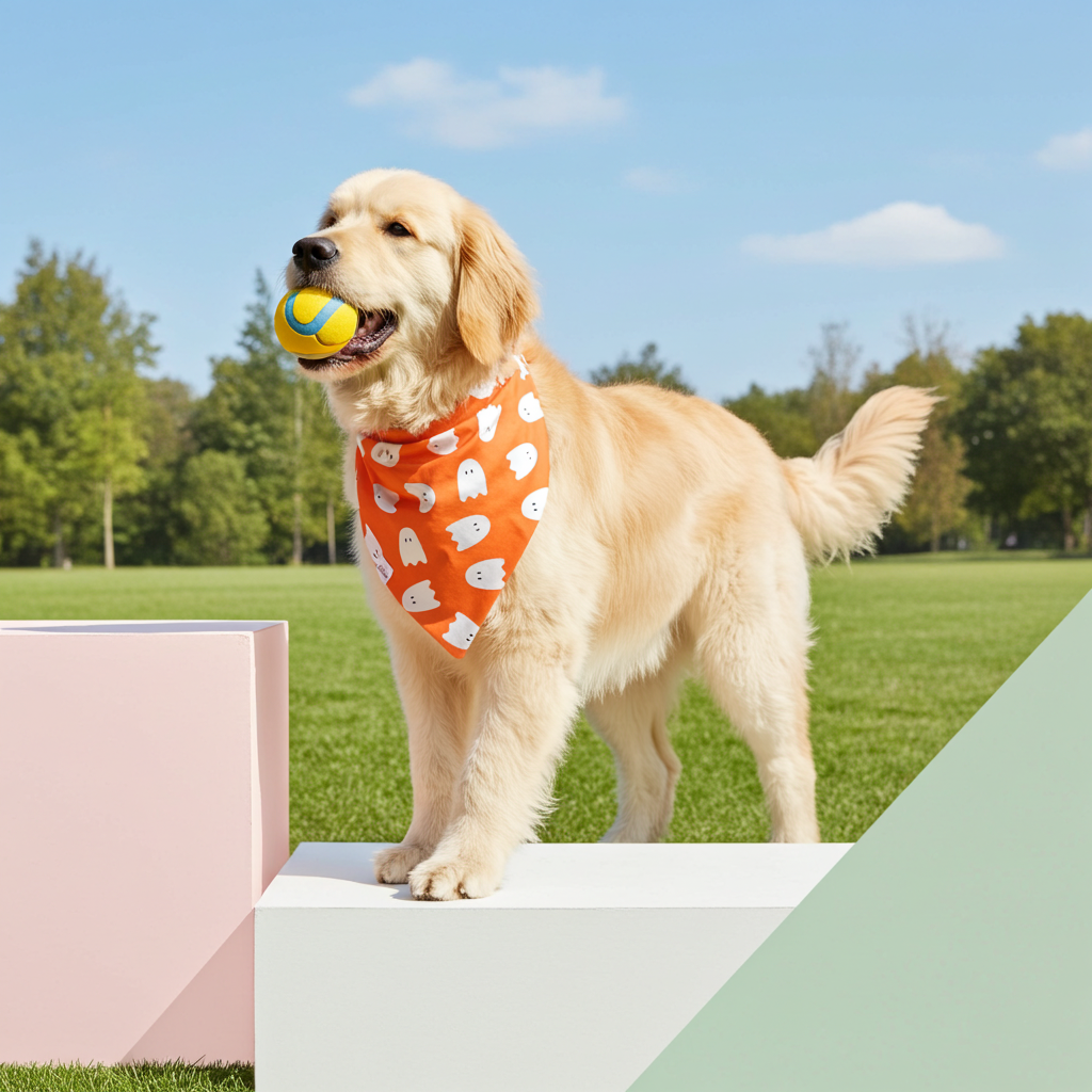 Ghosties Wrinkle Resistant Bandana: Medium/large
