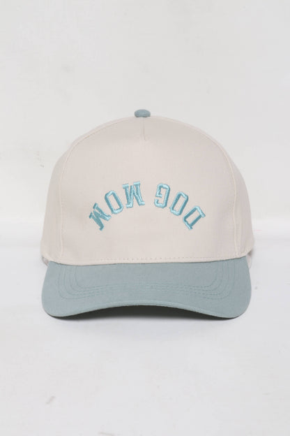 David And Young - DOG MOM Upside Down embroidery in Two Tone Baseball Cap: Pink