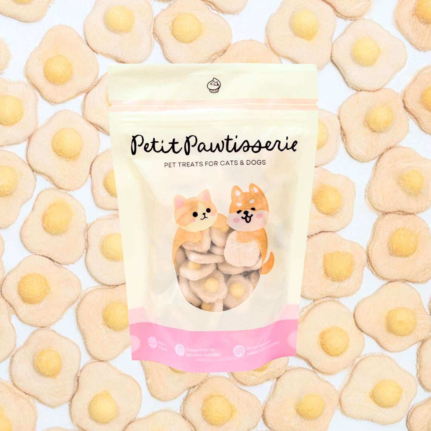 Petit Pawtisserie - Freeze Dried Chicken Egg Treats for Cats & Dogs 50g
